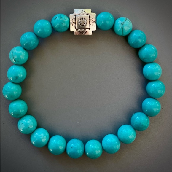 Hand Crafted Jewelry - Turquoise Handcrafted Bead Bracelet